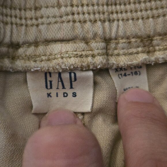 GAP Kids Girls XXL (14-16) Khaki Chino Pull-On Drawstring Shorts - Picture 2 of 2